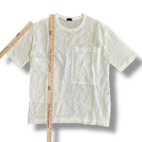 Joseph White Linen Oversized Pocket Tee S Quiet Luxury Minimalist Capsule‎ - Picture 4 of 10